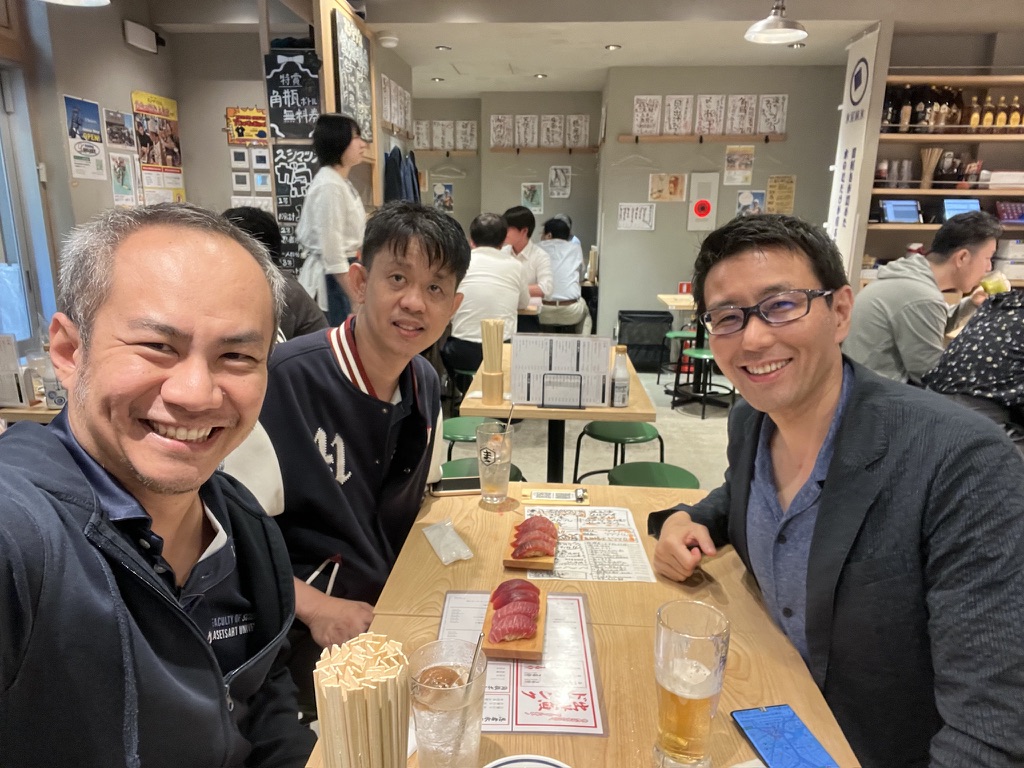 Dinner with research colleagues in Yokohama